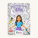 Das Cover des Malbuchs „Einhorn & Zauberwelt“ mit dem Namen Ella