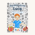 Das Cover des Malbuchs „Weihnachten“ mit dem Namen Luca